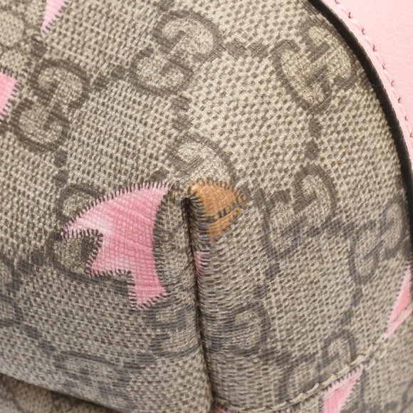 Gucci Line Papagallo Handbag GG Supreme Canvas Pink - Picture 6 of 12